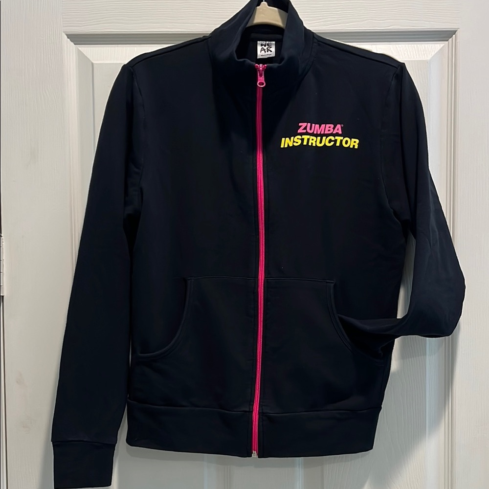 Zumba Fitness Black Instructor Sweater with Pink Accents